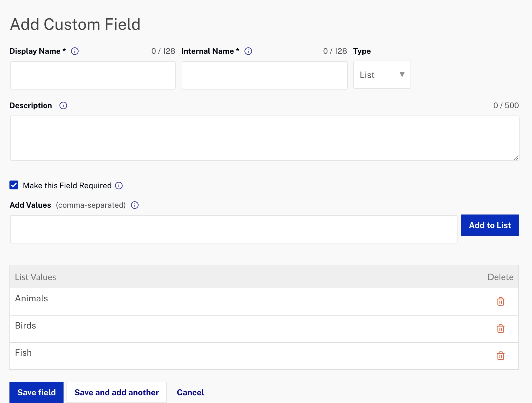 Adding a field