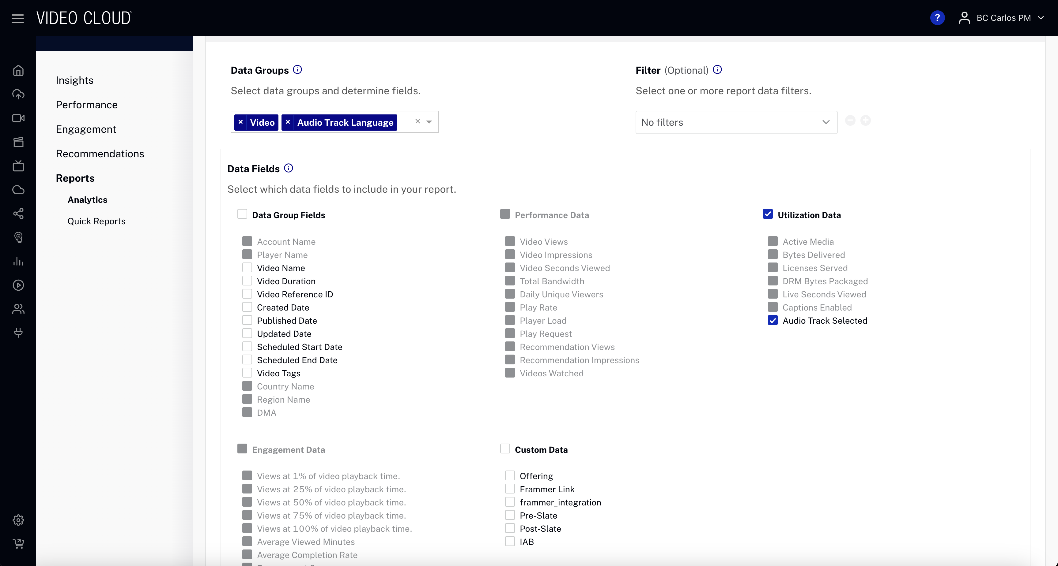 Audio Track Language data fields