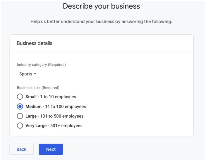 business details