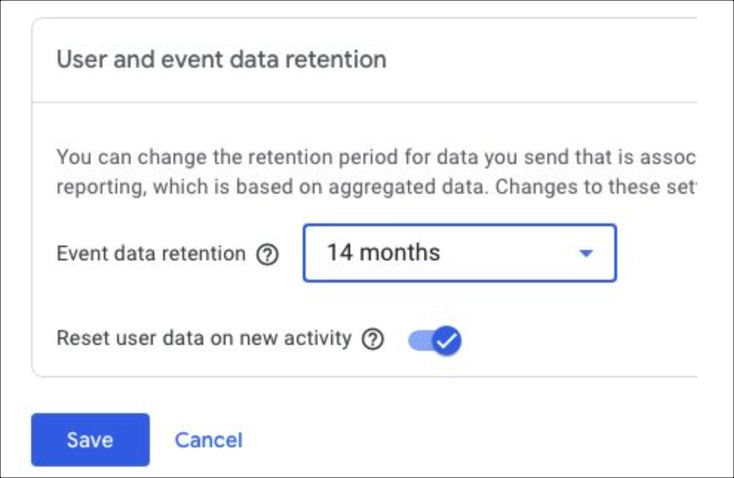 change data retention