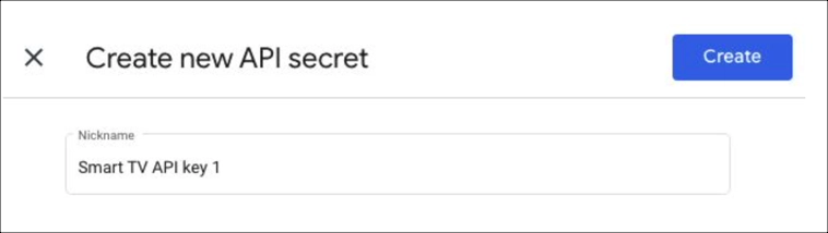 create api secret