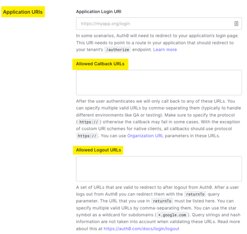 allowed callback urls