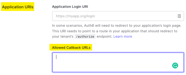 allowed callback urls