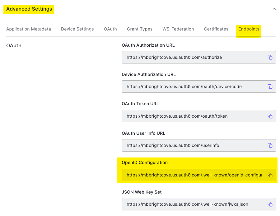 open id configuration