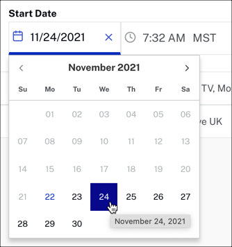 Start date