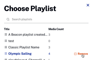 remove playlist panel