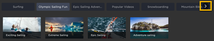 arrow for tabs