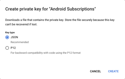 json private key