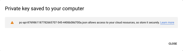 private key saved verification