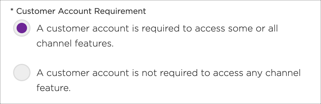 Customer account